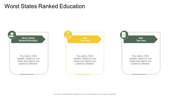 Worst States Ranked Education In Powerpoint And Google Slides Cpb