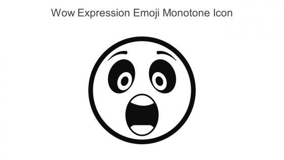 Wow Expression Emoji Monotone Icon In Powerpoint Pptx Png And Editable Eps Format