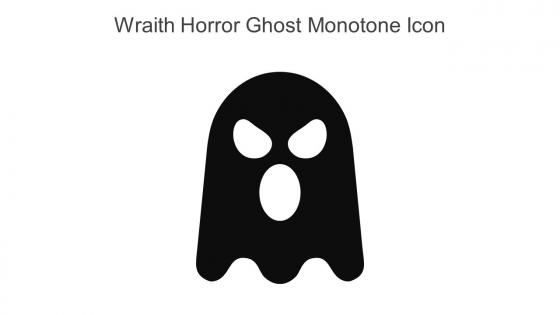 Wraith Horror Ghost Monotone Icon In Powerpoint Pptx Png And Editable Eps Format