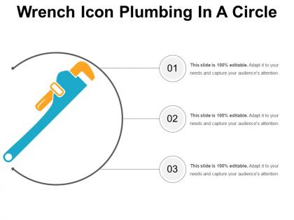 Wrench icon plumbing in a circle