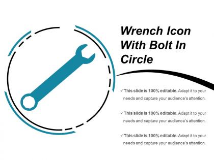 Wrench icon with bolt in circle