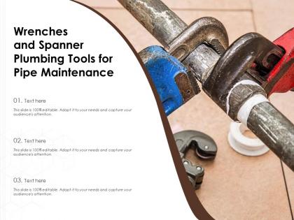 Wrenches and spanner plumbing tools for pipe maintenance