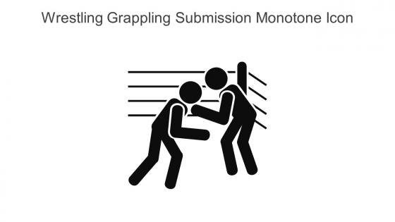 Wrestling Grappling Submission Monotone Icon In Powerpoint Pptx Png And Editable Eps Format