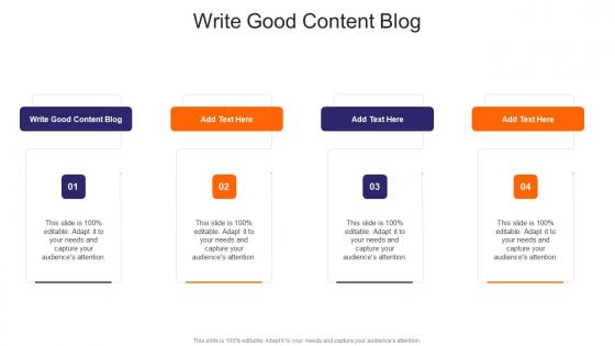 Write Good Content Blog In Powerpoint And Google Slides Cpb