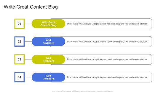 Write Great Content Blog In Powerpoint And Google Slides Cpb