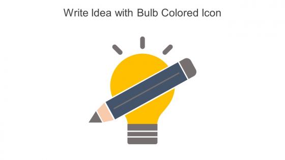 Write Idea With Bulb Colored Icon In Powerpoint Pptx Png And Editable Eps Format