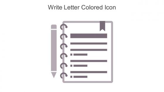Write Letter Colored Icon In Powerpoint Pptx Png And Editable Eps Format