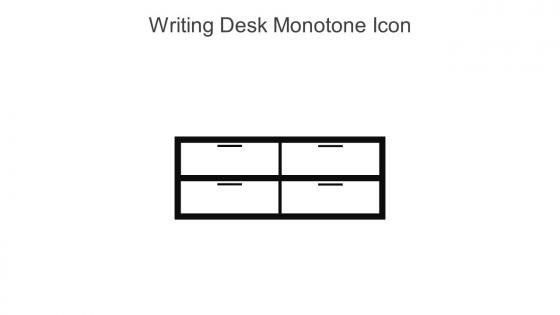 Writing Desk Monotone Icon In Powerpoint Pptx Png And Editable Eps Format