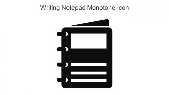 Writing Notepad Monotone Icon In Powerpoint Pptx Png And Editable Eps Format