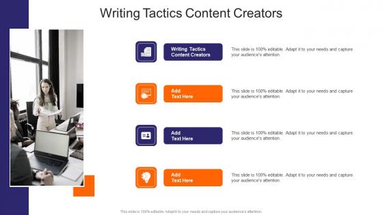 Writing Tactics Content Creators In Powerpoint And Google Slides Cpb