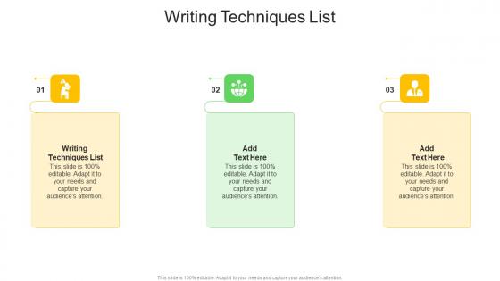 Writing Techniques List In Powerpoint And Google Slides Cpb