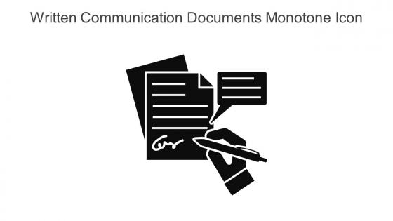 Written Communication Documents Monotone Icon In Powerpoint Pptx Png And Editable Eps Format