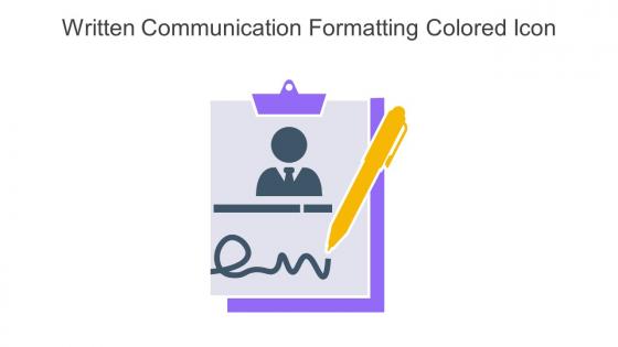 Written Communication Formatting Colored Icon In Powerpoint Pptx Png And Editable Eps Format