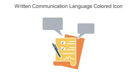 Written Communication Language Colored Icon In Powerpoint Pptx Png And Editable Eps Format