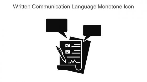 Written Communication Language Monotone Icon In Powerpoint Pptx Png And Editable Eps Format