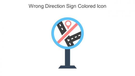 Wrong Direction Sign Colored Icon In Powerpoint Pptx Png And Editable Eps Format