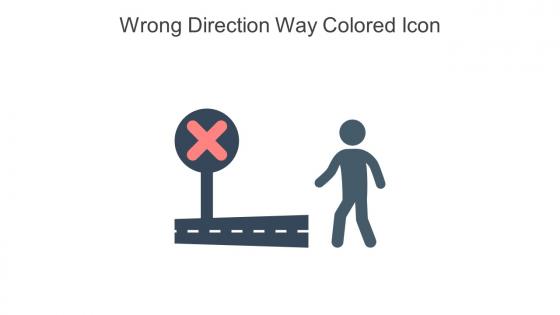 Wrong Direction Way Colored Icon In Powerpoint Pptx Png And Editable Eps Format