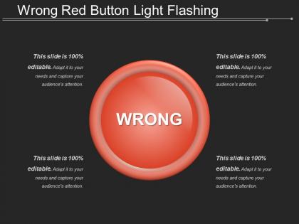 Wrong red button light flashing