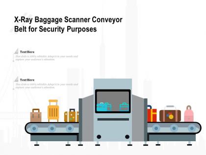 X ray baggage scanner conveyor belt for security purposes