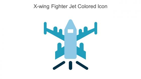 X Wing Fighter Jet Colored Icon In Powerpoint Pptx Png And Editable Eps Format