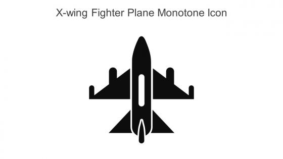 X Wing Fighter Plane Monotone Icon In Powerpoint Pptx Png And Editable Eps Format
