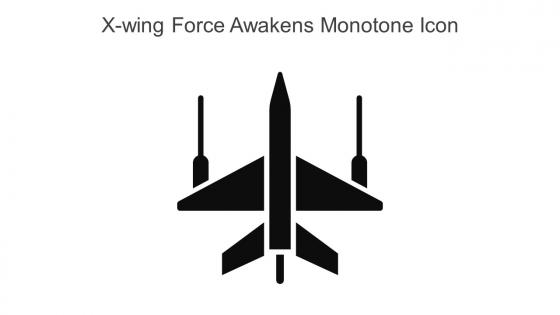 X Wing Force Awakens Monotone Icon In Powerpoint Pptx Png And Editable Eps Format