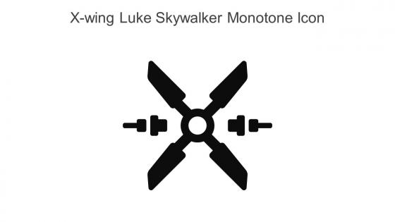 X Wing Luke Skywalker Monotone Icon In Powerpoint Pptx Png And Editable Eps Format