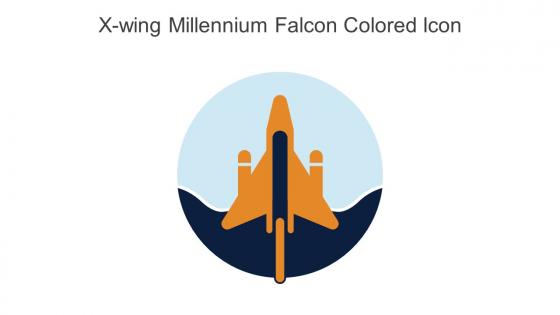 X Wing Millennium Falcon Colored Icon In Powerpoint Pptx Png And Editable Eps Format