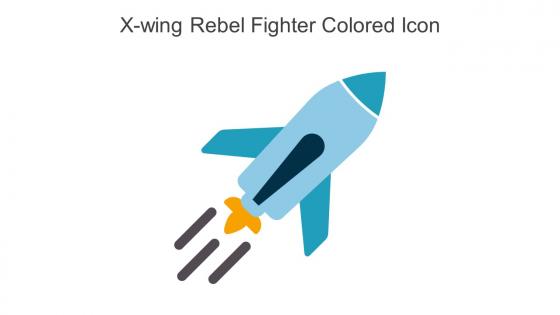 X Wing Rebel Fighter Colored Icon In Powerpoint Pptx Png And Editable Eps Format
