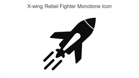 X Wing Rebel Fighter Monotone Icon In Powerpoint Pptx Png And Editable Eps Format