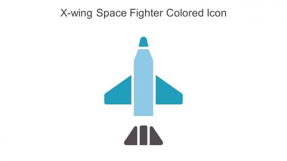 X Wing Space Fighter Colored Icon In Powerpoint Pptx Png And Editable Eps Format