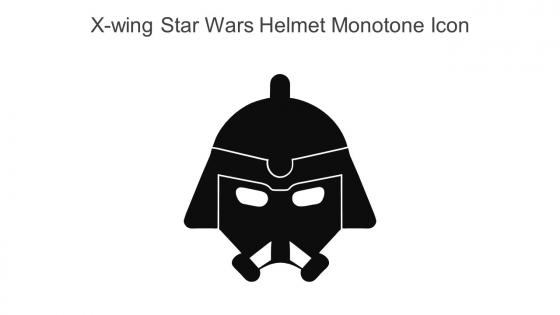X Wing Star Wars Helmet Monotone Icon In Powerpoint Pptx Png And Editable Eps Format