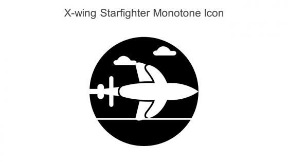 X Wing Starfighter Monotone Icon In Powerpoint Pptx Png And Editable Eps Format
