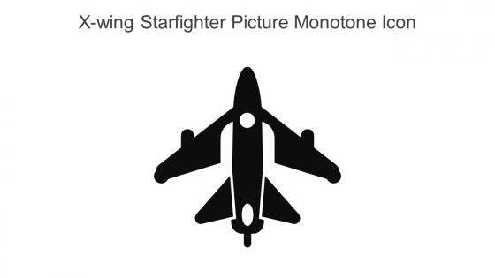 X Wing Starfighter Picture Monotone Icon In Powerpoint Pptx Png And Editable Eps Format