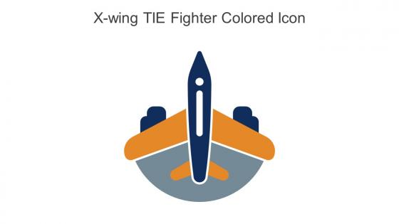 X Wing TIE Fighter Colored Icon In Powerpoint Pptx Png And Editable Eps Format