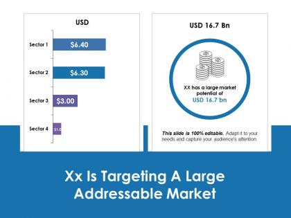 Xx is targeting a large addressable market ppt professional graphics design