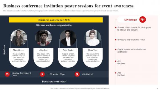 Y3 Business Conference Invitation Poster Sessions For Event Techniques To Create Successful Event MKT SS V