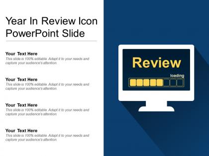 Year in review icon powerpoint slide