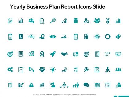 Yearly business plan report icons slide a423 ppt powerpoint presentation layouts deck