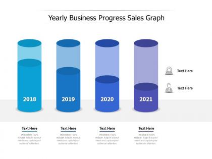 Yearly business progress sales graph