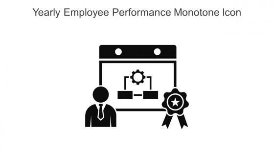 Yearly Employee Performance Monotone Icon In Powerpoint Pptx Png And Editable Eps Format