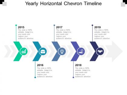 Yearly horizontal chevron timeline