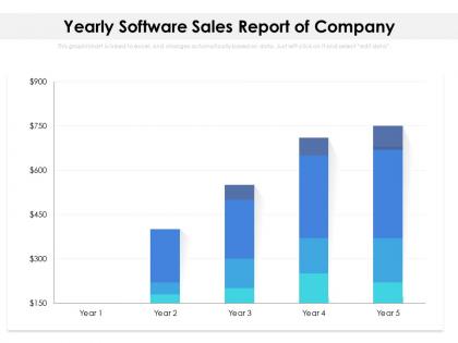 Yearly software sales report of company
