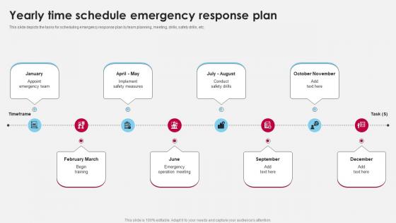 Yearly Time Schedule Emergency Response Plan