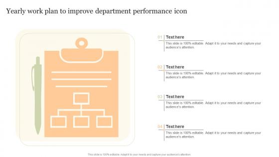 Yearly Work Plan To Improve Department Performance Icon