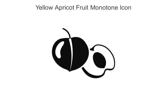 Yellow Apricot Fruit Monotone Icon In Powerpoint Pptx Png And Editable Eps Format