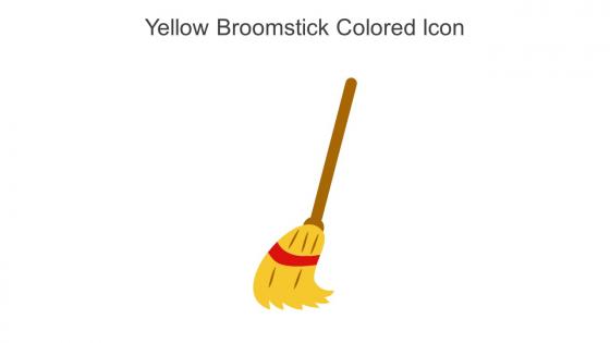 Yellow Broomstick Colored Icon In Powerpoint Pptx Png And Editable Eps Format