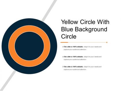 Yellow circle with blue background circle