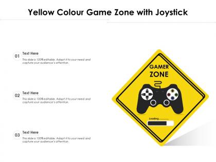 Yellow colour game zone with joystick