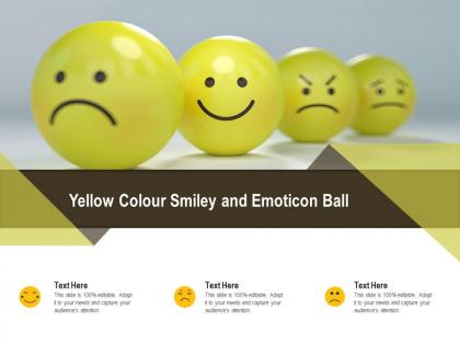 Yellow colour smiley and emoticon ball
